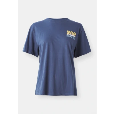 Abbildung von Roxy Hangloose Poster Tshirt print, Damen, Größe: Large, Vintage indigo