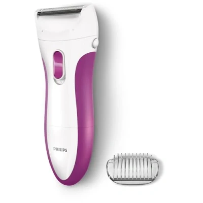 Abbildung von Philips Rasierer Ladyshave Wet &amp; Dry HP6341/00 Elektrischer, kabelloser Damenrasierer für Achseln, Beine und Bikinizone zur Anwendung auf nasser oder trockener Haut