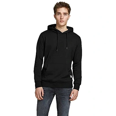 Abbildung von Jack &amp; Jones Jjebasic HOOD Kapuzenpullover, Herren, Größe: XL, Black