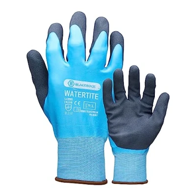 Abbildung von Blackrock Watertite Arbeitshandschuhe, vollständig wasserdicht, mit sandiger Latex Handflächenbeschichtung für hervorragenden Nass und Trockengriff, Größe 8/Medium