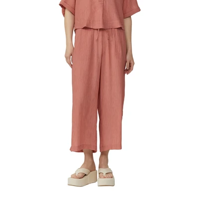 Abbildung von QS Strukturierte Culotte Stoffhose, Damen, Größe: 34, Papaya