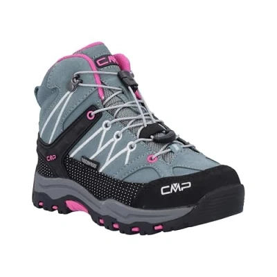 Abbildung von CMP Campagnolo Kids Rigel Mid Trekking Shoe Wp Wanderschuh, Neongrün, Violett, Mineral Grün, Neonviolett, 37 EU