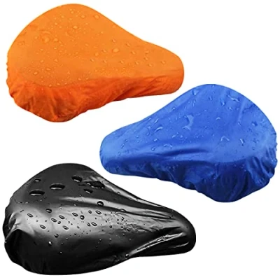 Abbildung von Coopache Elastische Fahrrad Regenschutz Sattel Wasserdicht Bezug Schutzhüllesitz Staubdichter（3 Packungen）