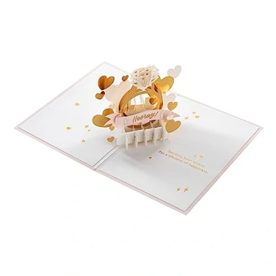 Abbildung von Hallmark Paper Wonder Verlobungskarte 3D Pop Up Ring Design
