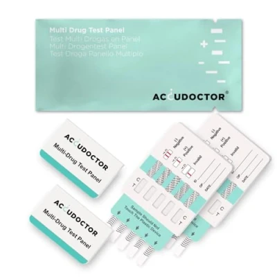 Abbildung von 2 Accudoctor Multi Drogentest 10 Drogen im Urin THC Cannabis Marihuana Kokain MET MDMA Amphetamin one Schnelltest Urintest teststreifen step multidrogentest Drogenschnelltest drug testing kit THCtest