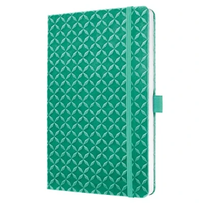 Abbildung von Sigel JN133 Notizbuch Tagebuch Jolie, ca. A5, liniert, Hardcover, Gummiband, Stifteschlaufe, Einstecktasche, mintgrün, aus nachhaltigem Papier