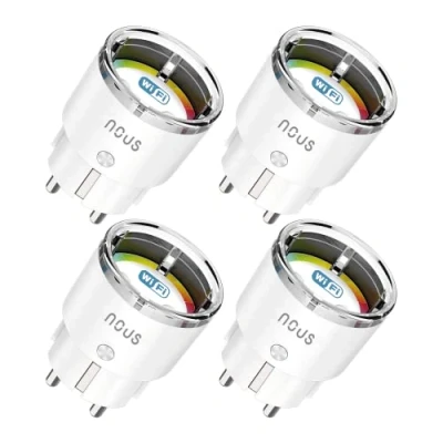 Abbildung von Alexa WLAN Steckdose Smart plug mit stromverbrauch, stromzähler, zeitschaltuhr, überspannungsschutz, app fernsteurung. Zubehör für Amazon Echo, Google, Tuya Geräte, 2.4GHz Nous A1