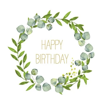 Abbildung von Servietten Geburtstag 20 Happy Birthday im Kranz Tischdeko 33 x cm