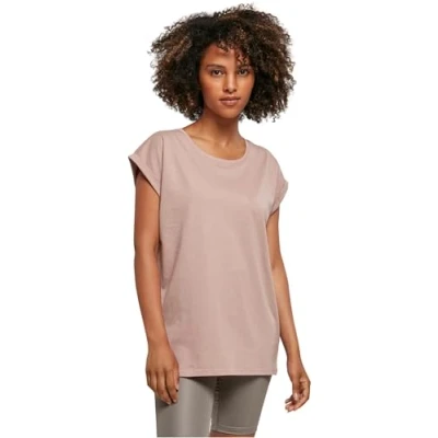 Abbildung von Build Your Brand Damen BY021 Ladies Extended Shoulder Tee T Shirt, duskrose, M