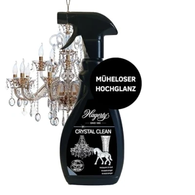 Abbildung von Hagerty Crystal Clean Kristallreiniger Spray 500 ml I Effektives Kronleuchter Reinigungsmittel Reinigungs zur mühelosen Reinigung und Pflege von Leuchtern aus Kristall Glas Metall