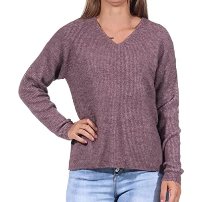 Abbildung von ONLY Camilla Vneck L/S NOOS Strickpullover, Damen, Größe: Medium, Rose brown