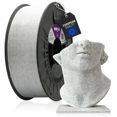 Abbildung von WINKLE PLA HD Texture Filament (strukturiert), Marmor für 3D Drucker 1,75 mm 1 kg Maßgenauigkeit Spule