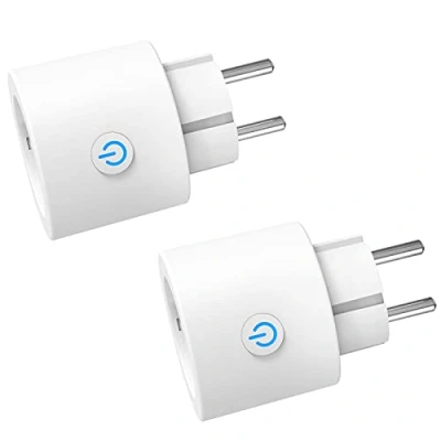 Abbildung von ANTELA WLAN Smart Steckdose, Home WiFi Steckdose kompatibel mit Alexa, Google Assistant, Stromverbrauch Messen, Sprachsteuerung, APP Fernsteuerung, Zeitplan, 2,4GHz, 16A, 2 PCs