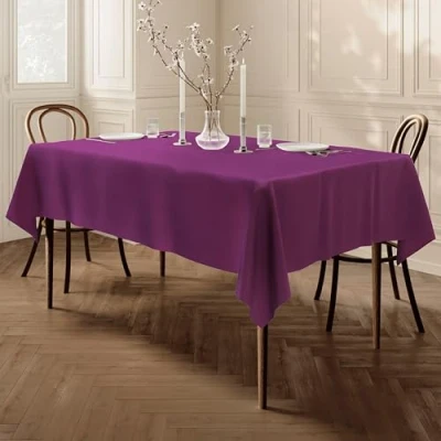 Abbildung von Qualitäts Tischdecke Textil Eckig 150 x 250 cm, Farbe wählbar Aubergine