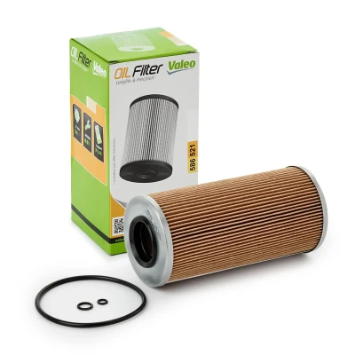 Abbildung von VALEO 586521 Ölfilter mit Dichtung Filtereinsatz MERCEDES BENZ: Sprinter 2 T Minibus, E Class modell, Saloon, PUCH: G modell
