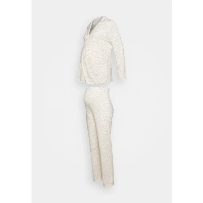 Abbildung von Lascana Pyjama Maternity Nachtwäsche Set, Damen, Größe: 32/34, Beige zebra