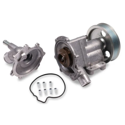 Abbildung von HEPU P412 Wasserpumpe mit Dichtung Schrauben mechanisch 2 teiliges Gehäuse, Gehäuse MINI: Convertible, Hatchback, JEEP: Renegade Off Road