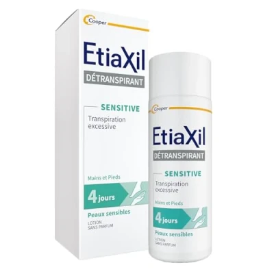 Abbildung von ETIAXIL Deodorant Behandlung von übermäßigem Schwitzen Füße empfindliche Haut Lotion ohne Parfüm 100 ml