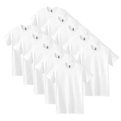 Abbildung von Gildan Unisex Erwachsene Heavy Cotton T Shirt, Style G5000, Multipack Hemd, Weiß (2 er Pack), Mittel (2er