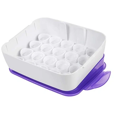 Abbildung von Wilton 405 8783 Icing Farben Sortierbox, Kuchen / Tortendekorationszubehör, Kunststoff, Purpur, 9.620000000000001 x 27.65 23.59 cm
