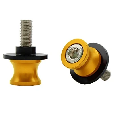 Abbildung von Universal CNC Aluminium Ständeraufnahme M10*1,25 Bobbins Montageständer für Duke/RC 125 200 390 ZX6R ZX10R Z750 Z1000 Z1000SX ER6N ER6F Ninja 250 300 (Gold)