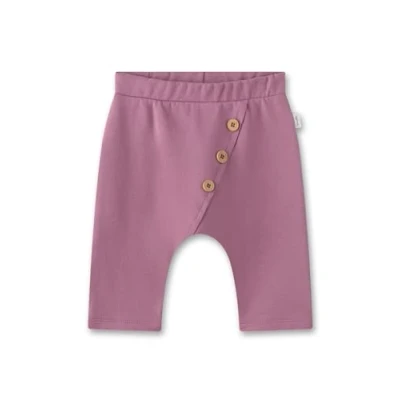 Abbildung von Sanetta Baby Hose Rosa Praktische und Bequeme Unisex Sweathose aus Bio Baumwolle. mit elastischem Bund dekorativer schräger Knopfleiste Bekleidung