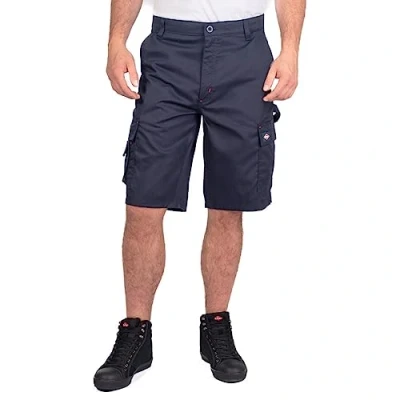 Abbildung von Lee Cooper Workwear Klassische Cargo Shorts für Herren, Schwarz, 38W