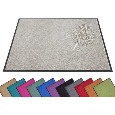 Abbildung von Hanse Home Fußmatte (S XXL) 60x180cm 12 Farben Fussmatte Outdoor Schmutzfangmatte Türmatte Waschbar &amp; Wetterfest rutschfest für Eingangsbereich Außenbereich Taupe