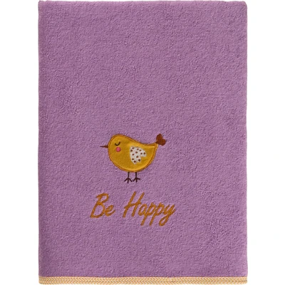Abbildung von Egeria Duschtuch "Be Happy" mit Vogel Applikation