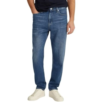 Abbildung von Tommy Jeans Isaac Tapered Fit, Herren, Größe: 32x36, Denim dark