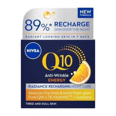 Abbildung von Q10 Energy Recharging Face Night Cream (50 ml), Energizing for Women Hydrating with Vitamin C and