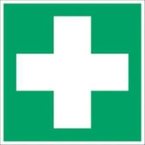 Abbildung von Schild Erste Hilfe gemäß ASR A1.3/ DIN ISO 7010 Kunststoff 20 x cm (Rettungszeichen, Unfall) wetterfest