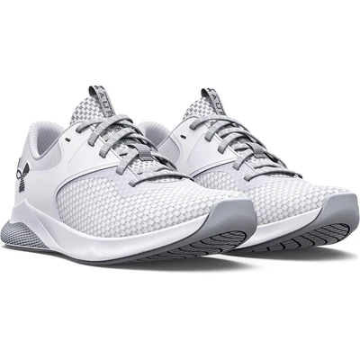 Abbildung von Under Armour Charged Aurora 2 Trainingsschuh, Damen, Größe: 40, White/metallic warm silver Schuhe