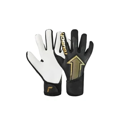 Abbildung von Reusch Fastgrip Gold Junior griffige und atmungsaktive Torwarthandschuhe Fußballhandschuhe für Kinder Jugendliche Jungen Mädchen geeignet alle Wetterbedingungen Spielfeldoberflächen