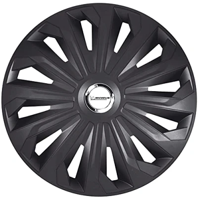Abbildung von MICHELIN Radkappen MX FB 15 Zoll Universal Radzierblenden 4er Set Fürs Auto ABS Kunststoff, Schwarz