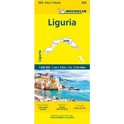 Abbildung von Michelin Ligurien: Straßen und Tourismuskarte 1:200.000 (MICHELIN Localkarten)