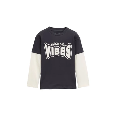 Abbildung von TOM Tailor Langarm Langarmshirt für Kinder, Größe: 92/98, Coal grey