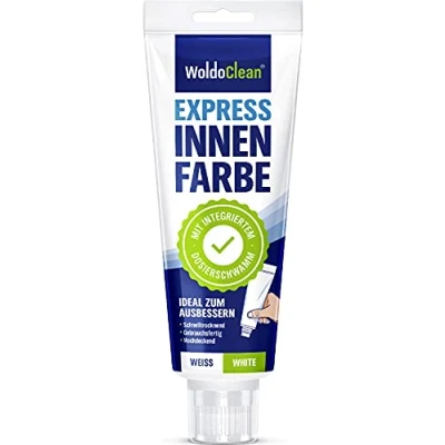 Abbildung von Ausbesserungsfarbe für Innen zum Ausbessern 225ml Wände und Decken mit integrierter Auftragsschwamm