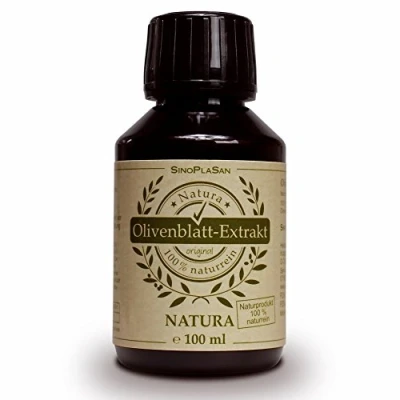 Abbildung von Olivenblatt Extrakt NATURA flüssig 100% natürlich/naturrein keine Zusatzstoffe höchstdosiert vegan glutenfrei laktosefrei GMO frei 100 ml