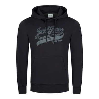 Abbildung von Jack &amp; Jones Jjeadrian Kapuzenpullover, Herren, Größe: XXL, Black superior