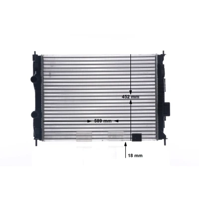 Abbildung von MAHLE ORIGINAL CR 15 000S Kühler, Motorkühlung 588 452 18 Kühlrippen mechanisch gefügt NISSAN: Qashqai / Qashqai+2 I