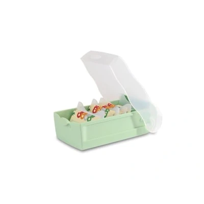 Abbildung von HAN Lernkarteibox CROCO, einfach Vokabeln lernen mit 5 Fächer Lernsystem, DIN A8 Karteikasten für 500 Karten, 998 805, transluzent/pastellgrün