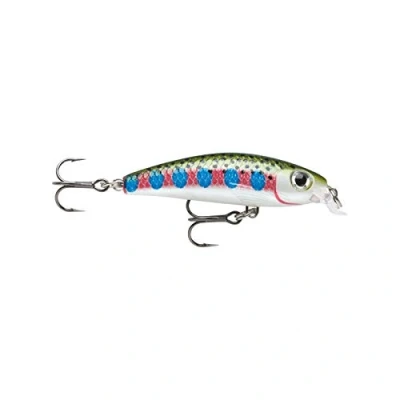 Abbildung von Rapala Ultra Light Minnow Angelköder mit Spezieller Tauchschaufel Süßwasser Spinnköder Lauftiefe 0,6 0,9m Fischköder 4cm, 3g Hergestellt in Estland Rainbow Trout