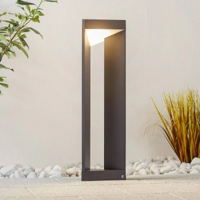 Abbildung von Eglo 98751 LED Stehleuchte NEMBRO schwarz weiß L:20cm B:11cm H:80cm IP54
