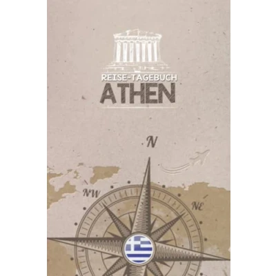 Abbildung von Reisetagebuch Athen: Urlaubstagebuch Reise Tagebuch zum Selberschreiben Platz für 54 Reisetage Geschenk Notizbuch 118 Seiten