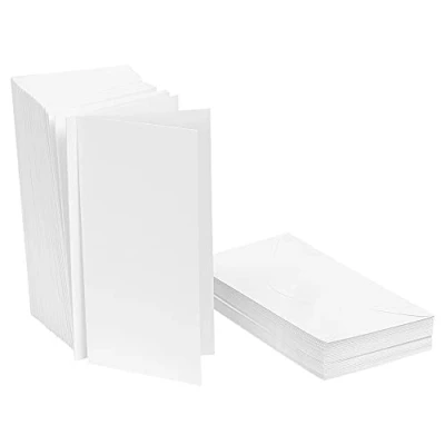 Abbildung von Ideen mit Herz Klappkarten Set blanko Faltkarten Umschlag 50 Karten &amp; Umschläge zum Selbstgestalten (Kartengröße 10,5 x 21 cm DIN lang)