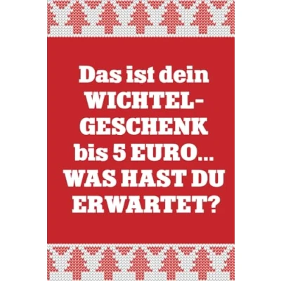 Abbildung von Wichtelgeschenk unter 5 Euro: Wichtel Geschenkideen Weihnachten gesucht das Notizbuch eine Idee für Julklapp Geschenke Frauen und Kinder kleine Weihnachtsfeier