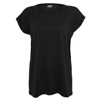 Abbildung von Urban Classics Extended Shoulder Tshirt basic, Damen, Größe: XS, Black