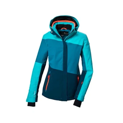 Abbildung von killtec Damen Skijacke/Funktionsjacke mit abzippbarer Kapuze und Schneefang KSW 67 WMN SKI JCKT, aquaverde, 36, 41961 000