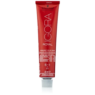 Abbildung von Schwarzkopf Professional Igora Royal Cools Permanente Färbung 60 ml 6 1 Dunkelblond Cendré